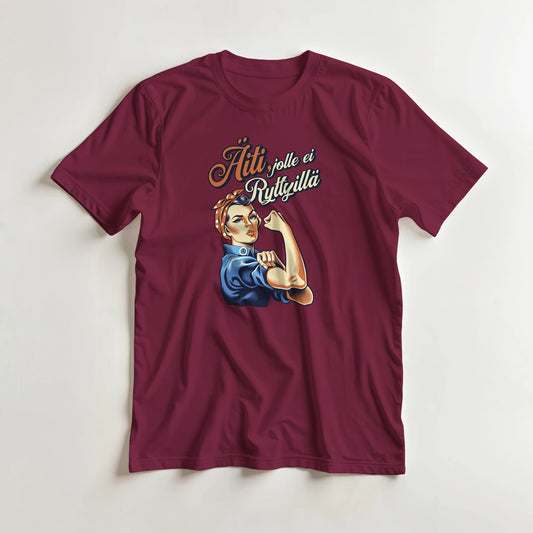 Äiti, Jolle Ei Ryttyillä - 3XL - 5XL T-paita – tuotekuva