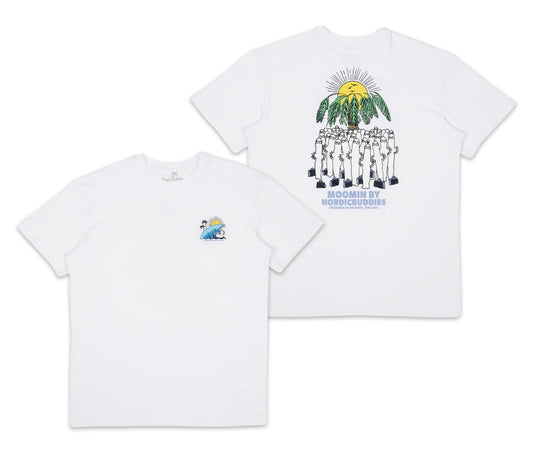 Hattivattien surffimatka T - paita Unisex - valkoinen - Mun Paita