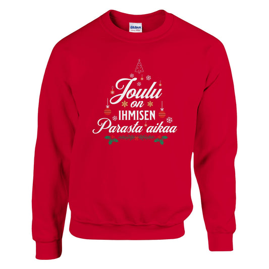 Joulu On Ihmisen Parasta Aikaa - Collegepaita - Mun Paita