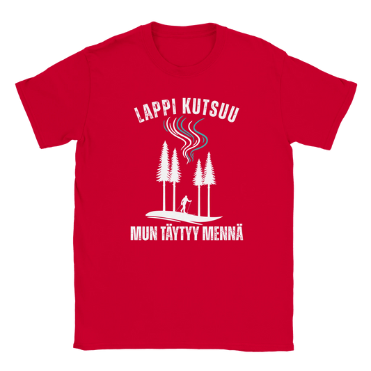 Lappi Kutsuu - Mun Täytyy Mennä - Hiihtäjä - Miesten T - paita - Mun Paita