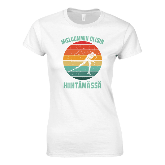 Mieluummin Olisin Hiihtämässä (V) - Naisten T - paita - Mun Paita