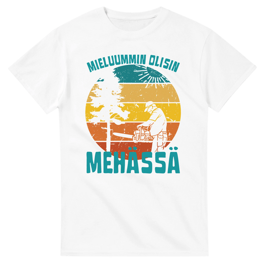 Mieluummin Olisin Mehässä - 3XL - 5XL T - Paita - Mun Paita