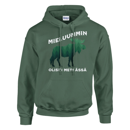 Mieluummin Olisin Metsässä Hirvi v.2 - Huppari - Mun Paita