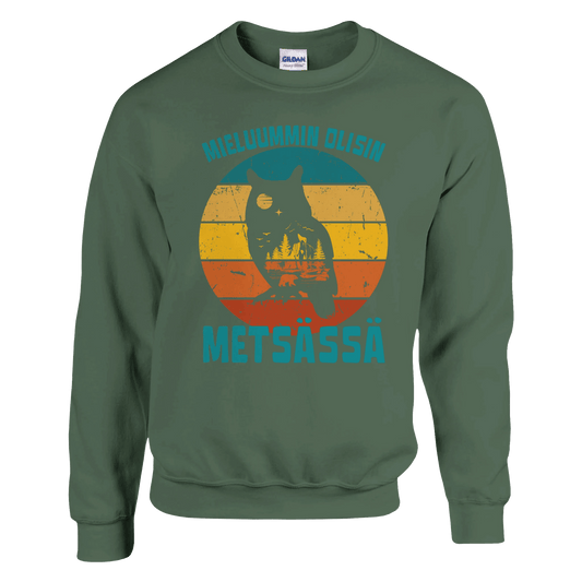 Mieluummin Olisin Metsässä v.8 - Collegepaita - Mun Paita