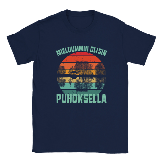 Mieluummin Olisin Puhoksella - Miesten T - paita - Mun Paita