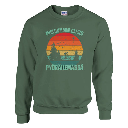 Mieluummin Olisin Pyöräilemässä v.4 - Collegepaita - Mun Paita