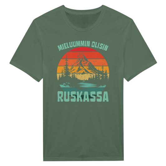 Mieluummin Olisin Ruskassa - Miesten T - paita - Mun Paita