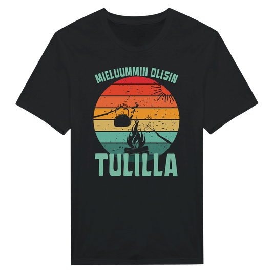 Mieluummin Olisin Tulilla v.2 - Miesten T - paita - Mun Paita