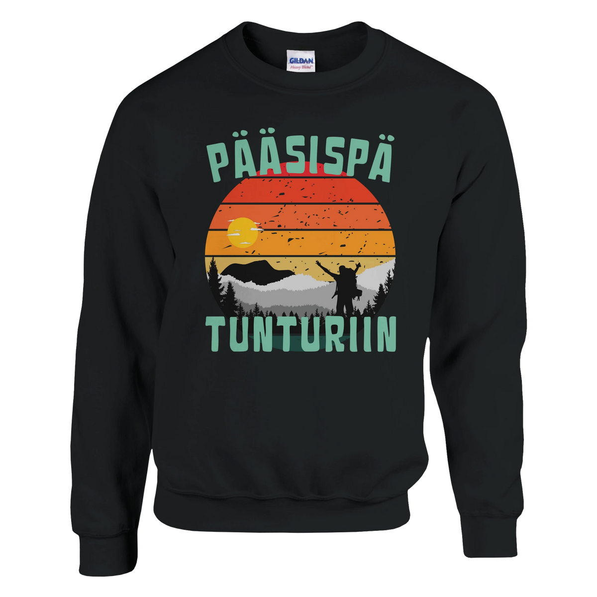 Pääsispä Tunturiin - Collegepaita – tuotekuva
