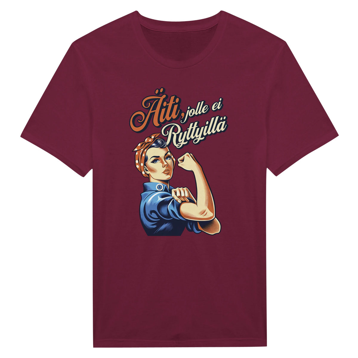 Äiti, Jolle Ei Ryttyillä - Unisex T-paita – tuotekuva