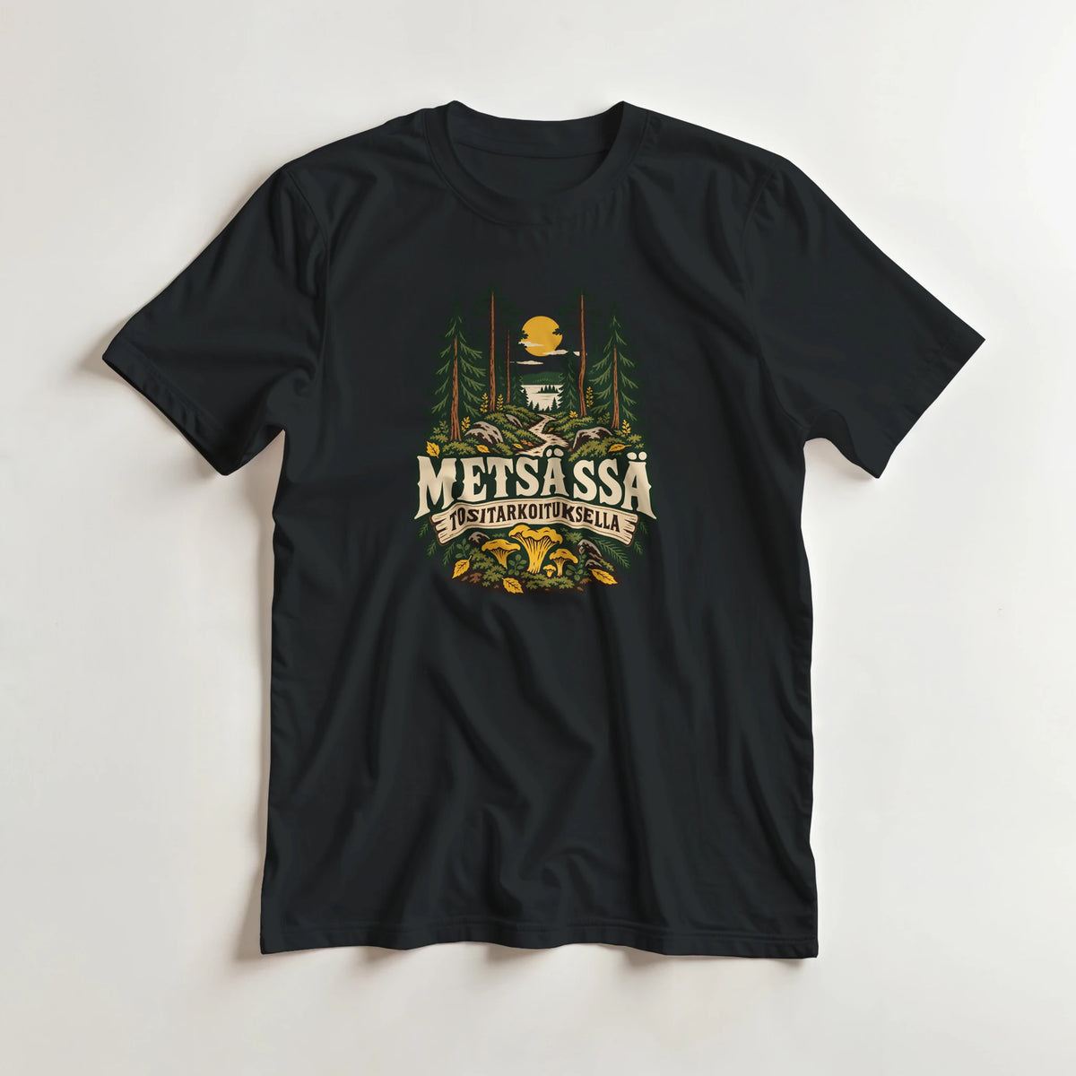 Metsässä tositarkoituksella - 3XL - 5XL T-paita – tuotekuva