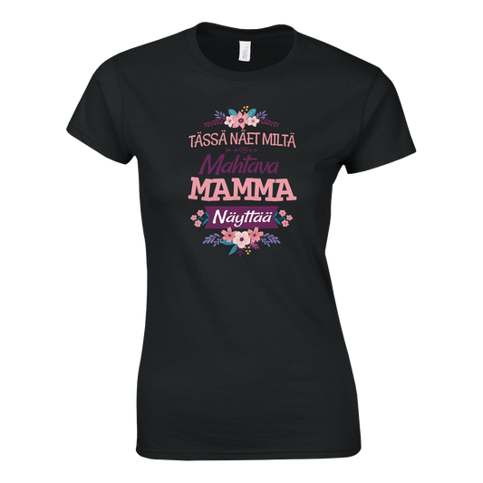 Mahtava Mamma - Naisten T-paita – tuotekuva