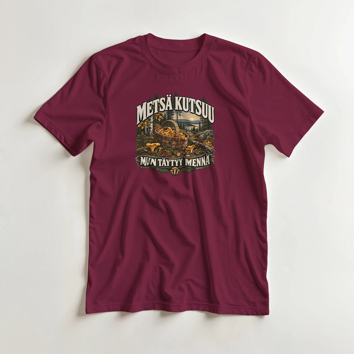 Metsä Kutsuu - Syksy ja Sienet - 3XL - 5XL T-paita – tuotekuva