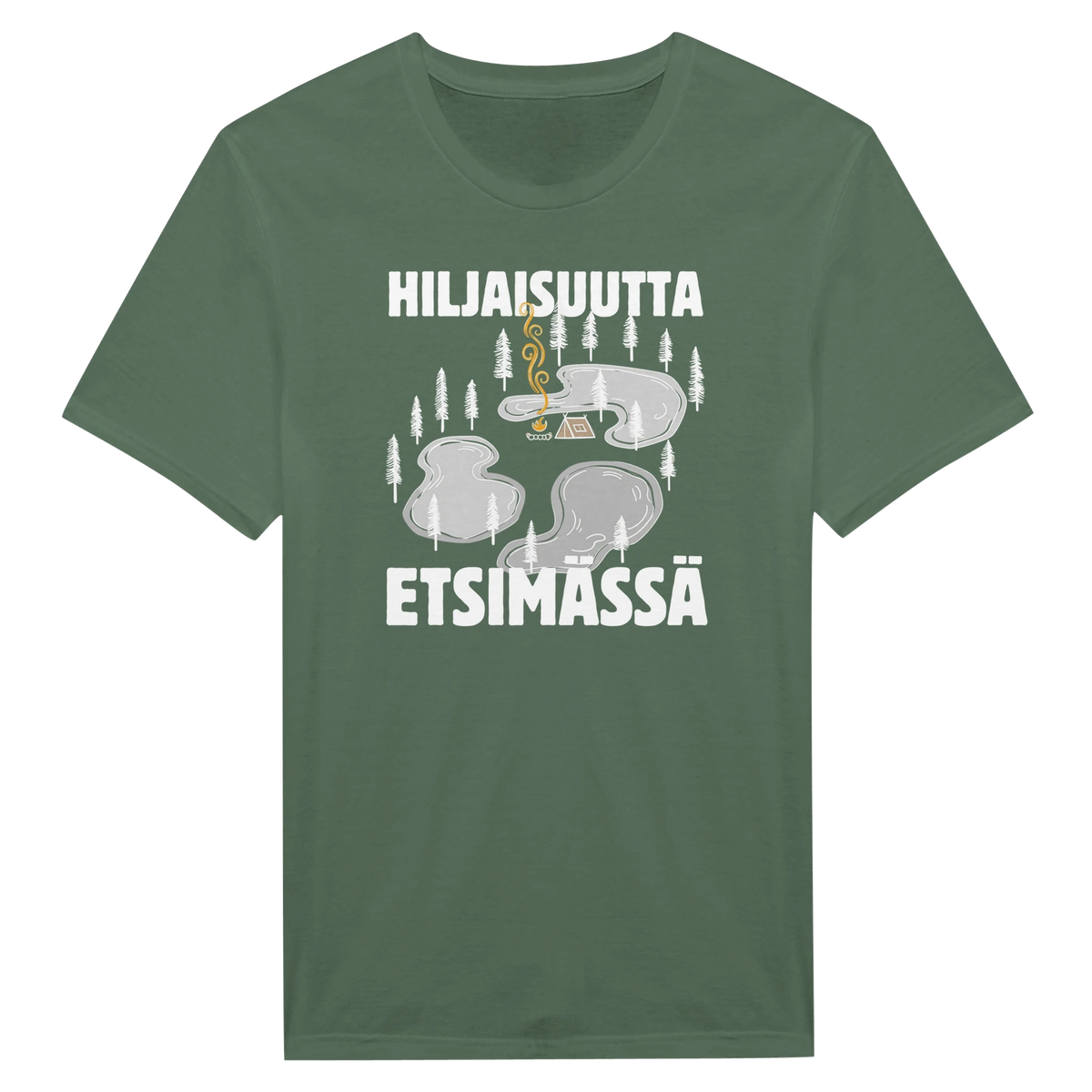 Hiljaisuutta etsimässä - Miesten T-paita – tuotekuva
