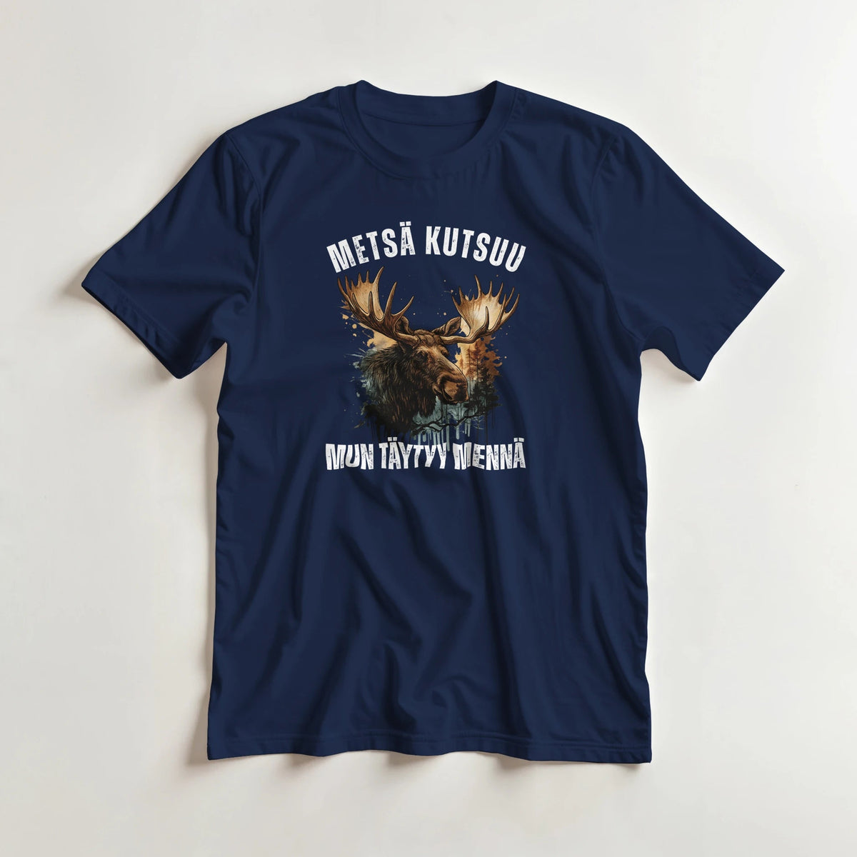 Metsä Kutsuu, Mun Täytyy Mennä - Hirvi - 3XL - 5XL T - paita - Mun Paita