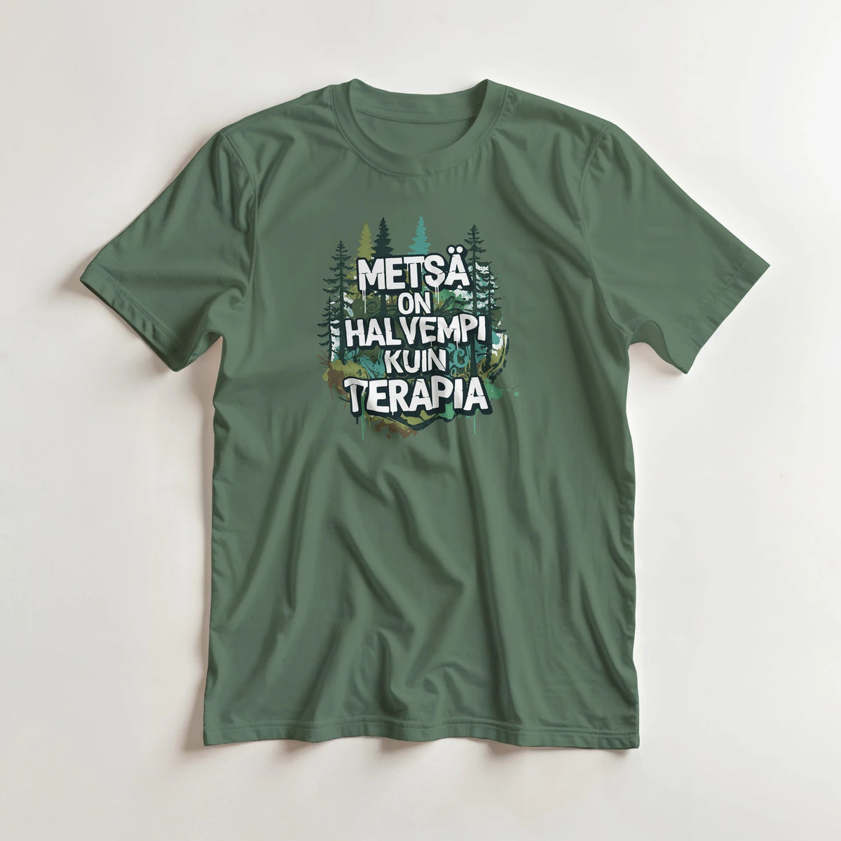Metsä On Halvempi Kuin Terapia - 3XL - 5XL T - paita - Mun Paita