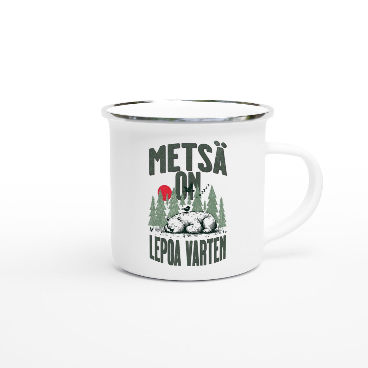 Metsä on lepoa varten - Emalimuki 3,5dl - Mun Paita