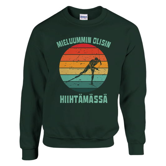 Mieluummin Olisin Hiihtämässä (V) - Collegepaita - Mun Paita