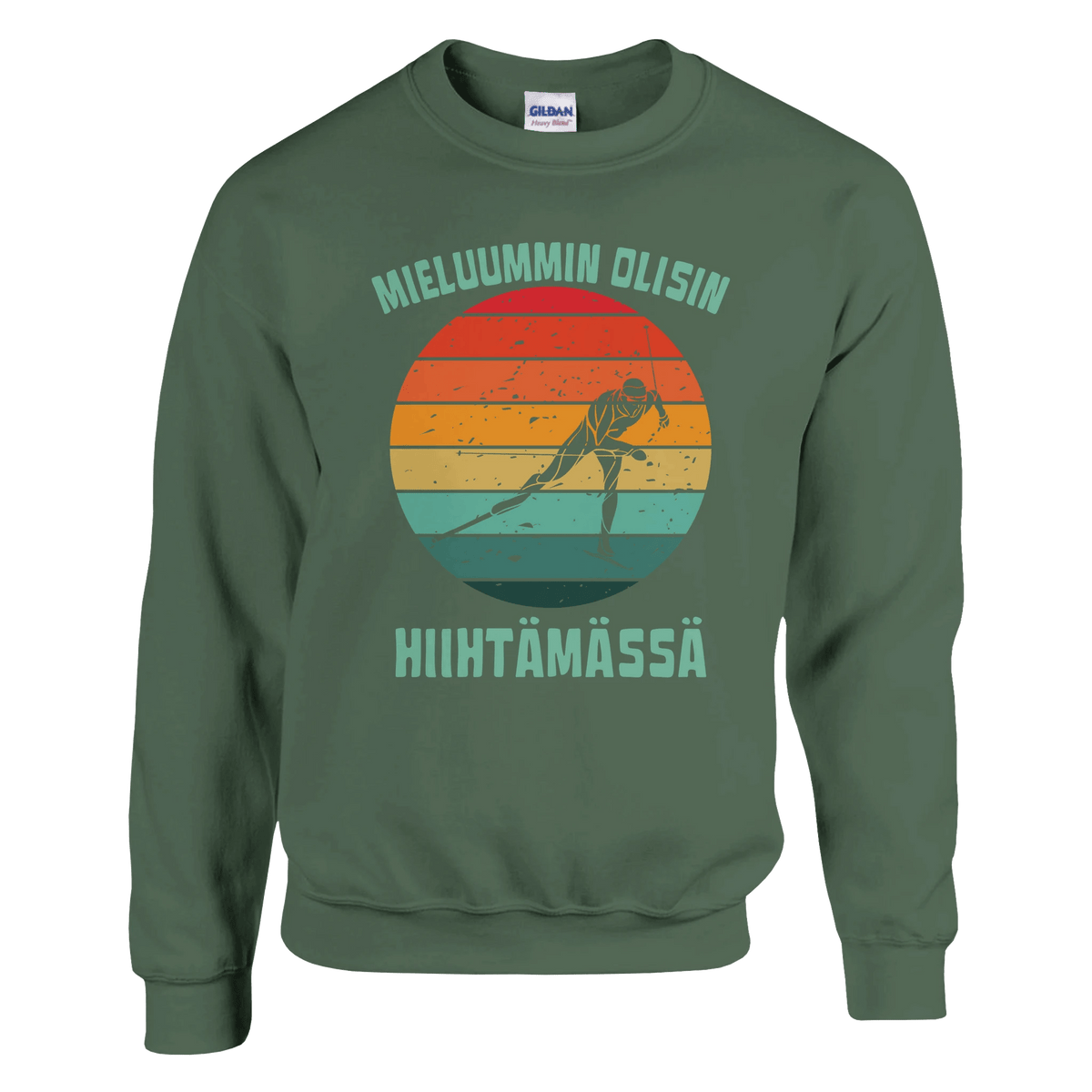 Mieluummin Olisin Hiihtämässä (V) - Collegepaita - Mun Paita