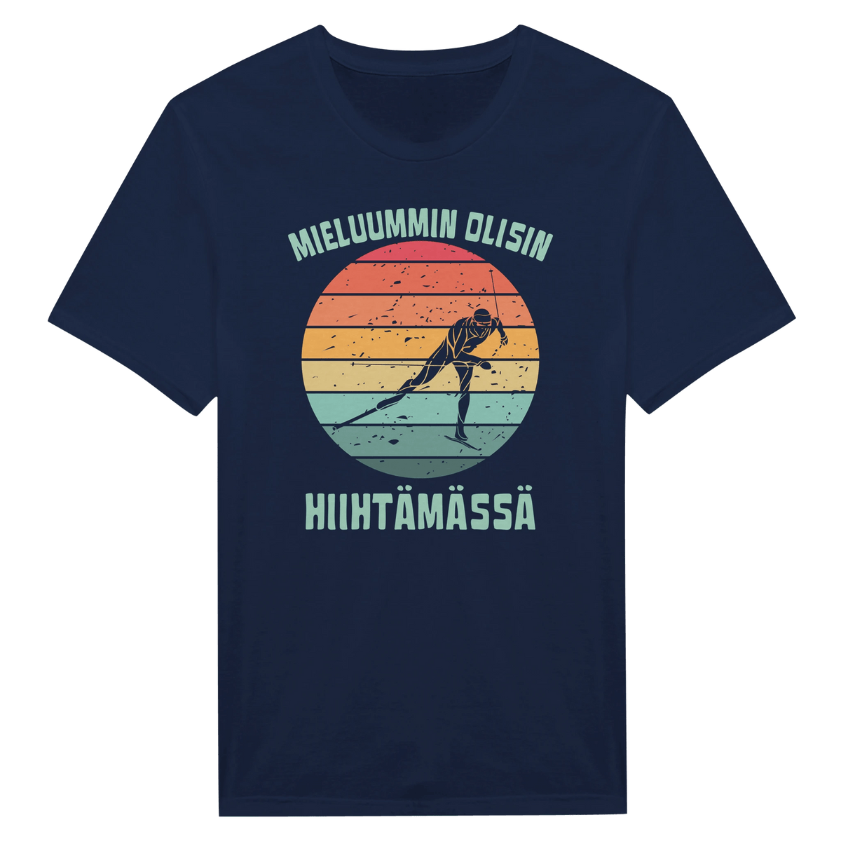 Mieluummin Olisin Hiihtämässä (V) - Miesten T - paita - Mun Paita