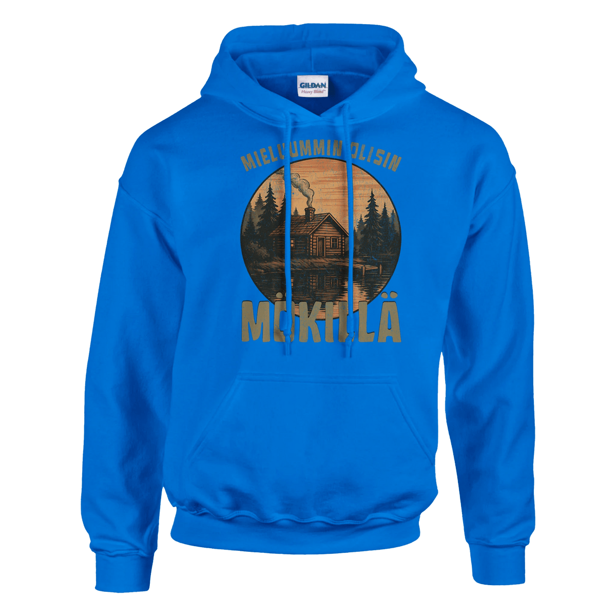 Mieluummin Olisin Hirsimökillä - Huppari - Mun Paita