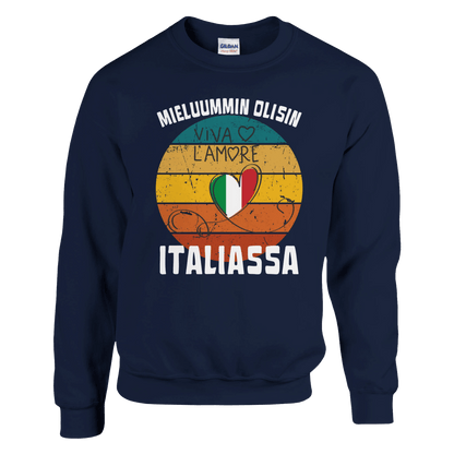 Mieluummin Olisin Italiassa - Collegepaita - Mun Paita