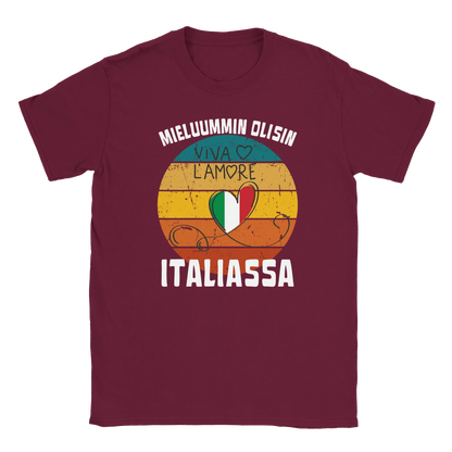 Mieluummin Olisin Italiassa - Miesten T - paita - Mun Paita