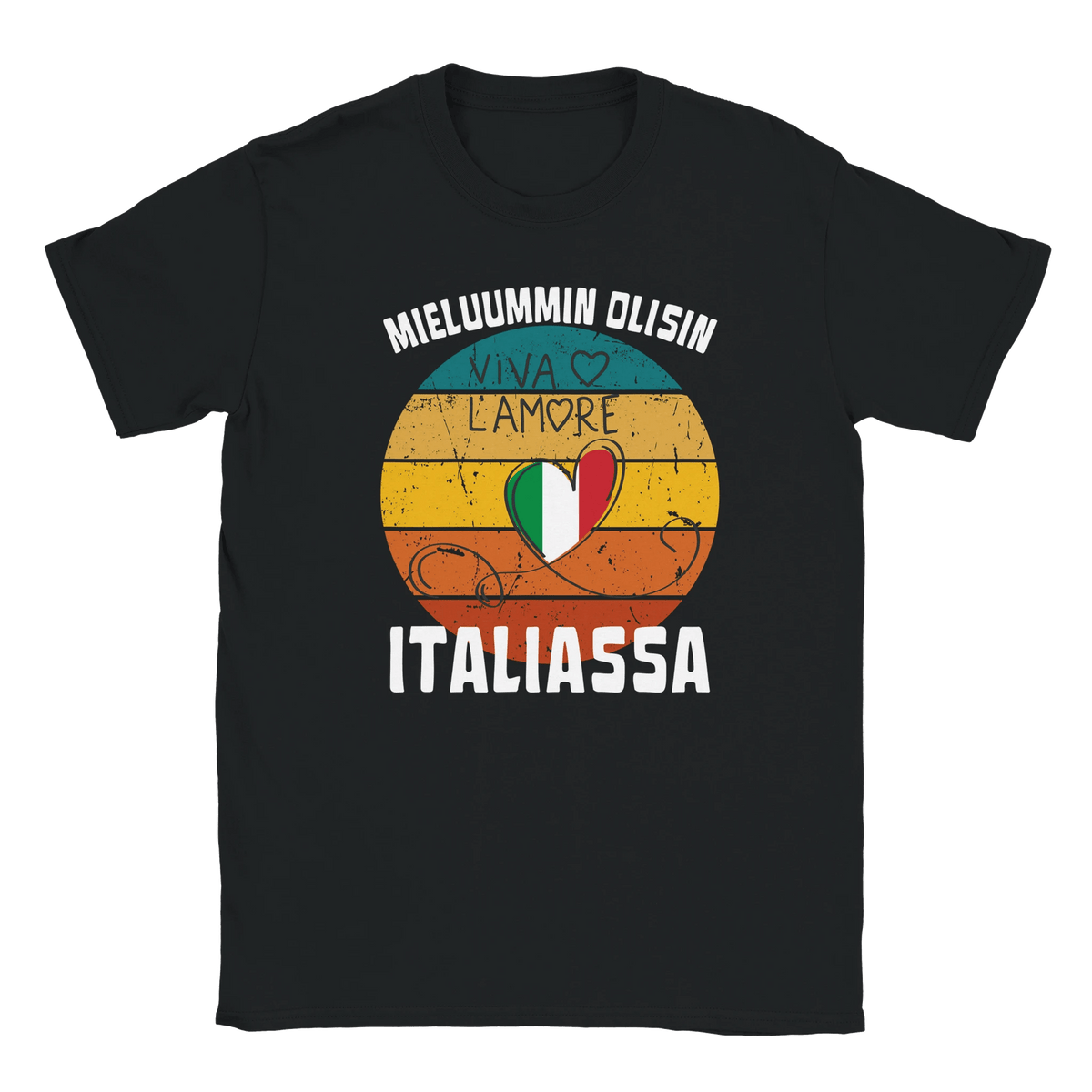 Mieluummin Olisin Italiassa - Miesten T - paita - Mun Paita