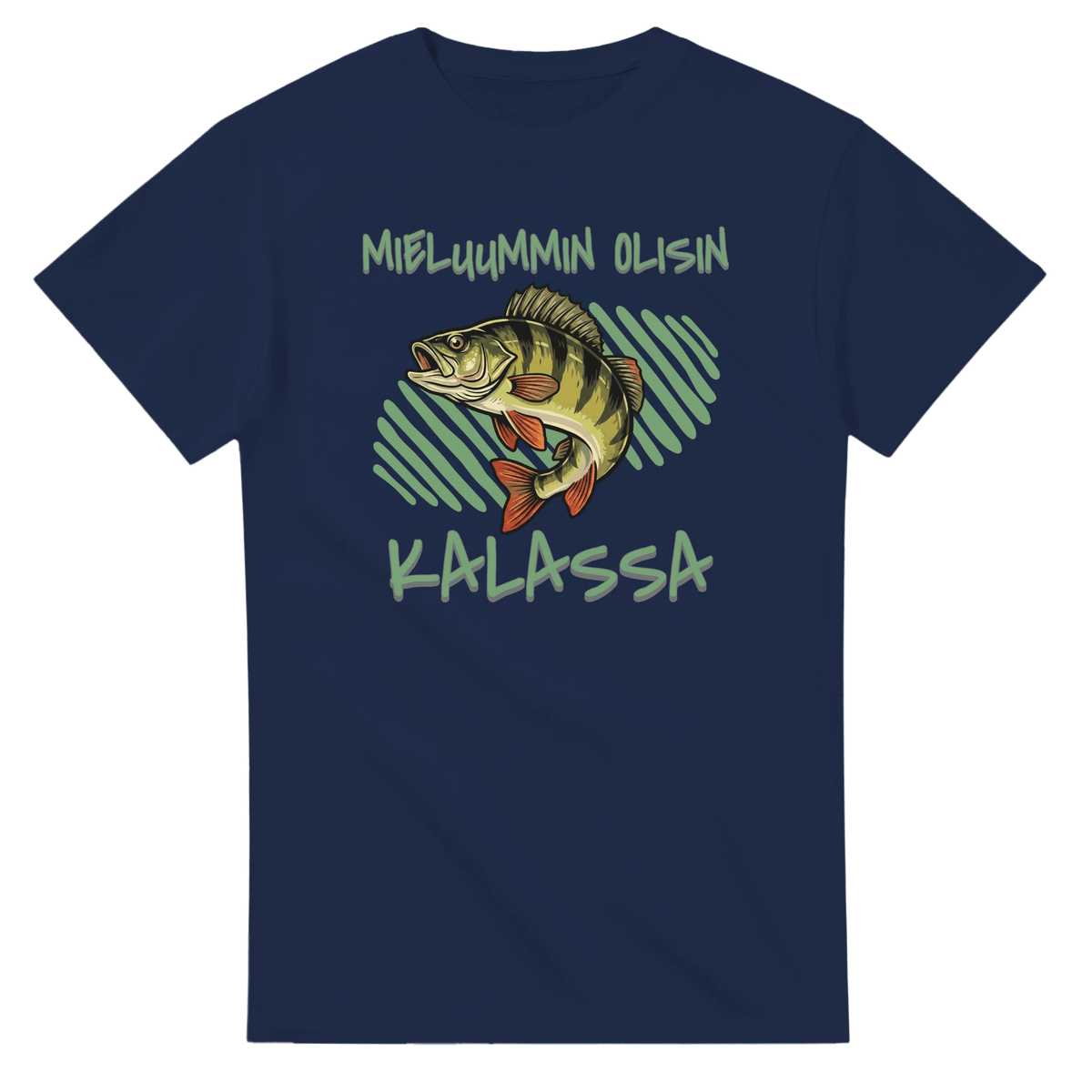 Mieluummin Olisin Kalassa - Ahven - 3XL - 5XL T - paita - Mun Paita