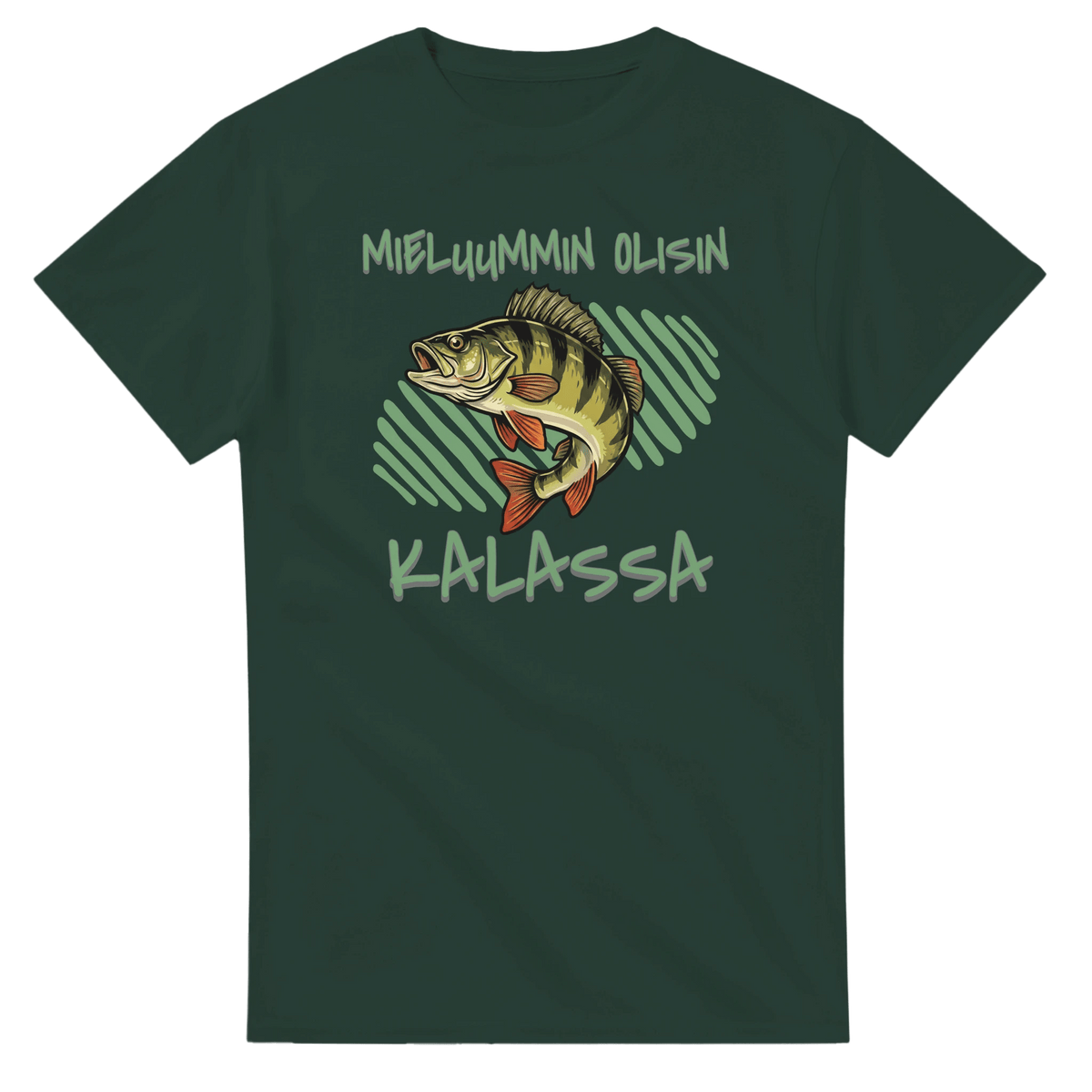 Mieluummin Olisin Kalassa - Ahven - 3XL - 5XL T - paita - Mun Paita