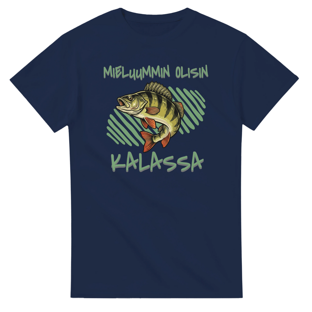 Mieluummin Olisin Kalassa - Ahven - 3XL - 5XL T - paita - Mun Paita
