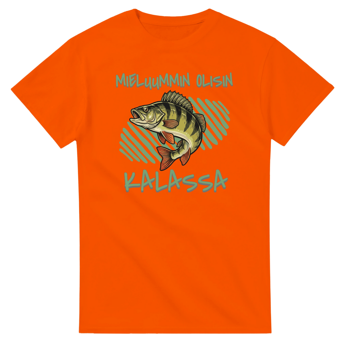 Mieluummin Olisin Kalassa - Ahven - 3XL - 5XL T - paita - Mun Paita