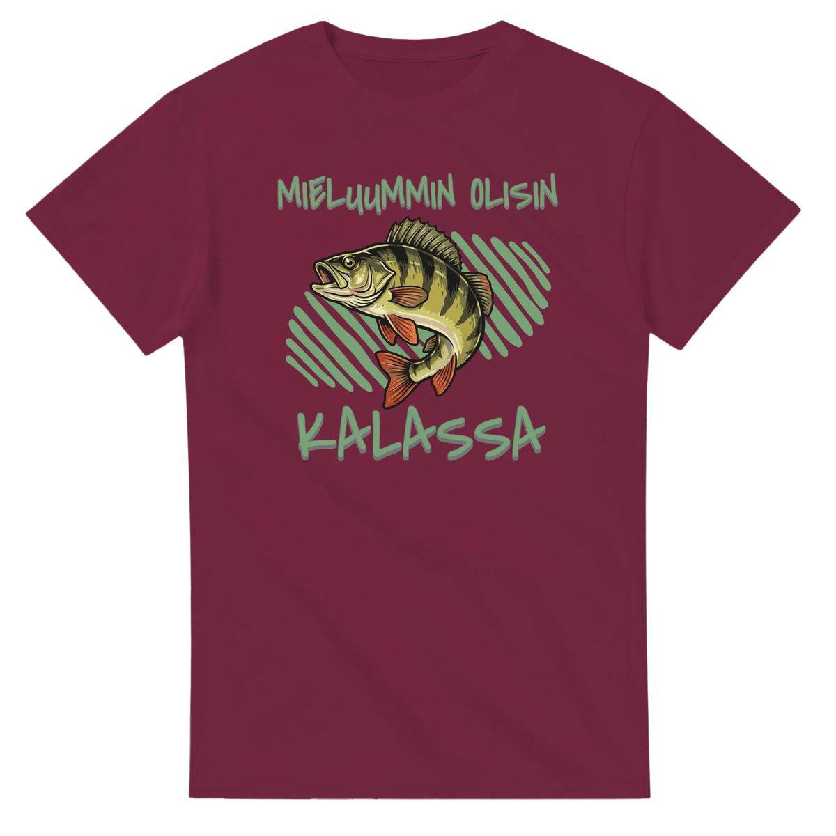 Mieluummin Olisin Kalassa - Ahven - 3XL - 5XL T - paita - Mun Paita
