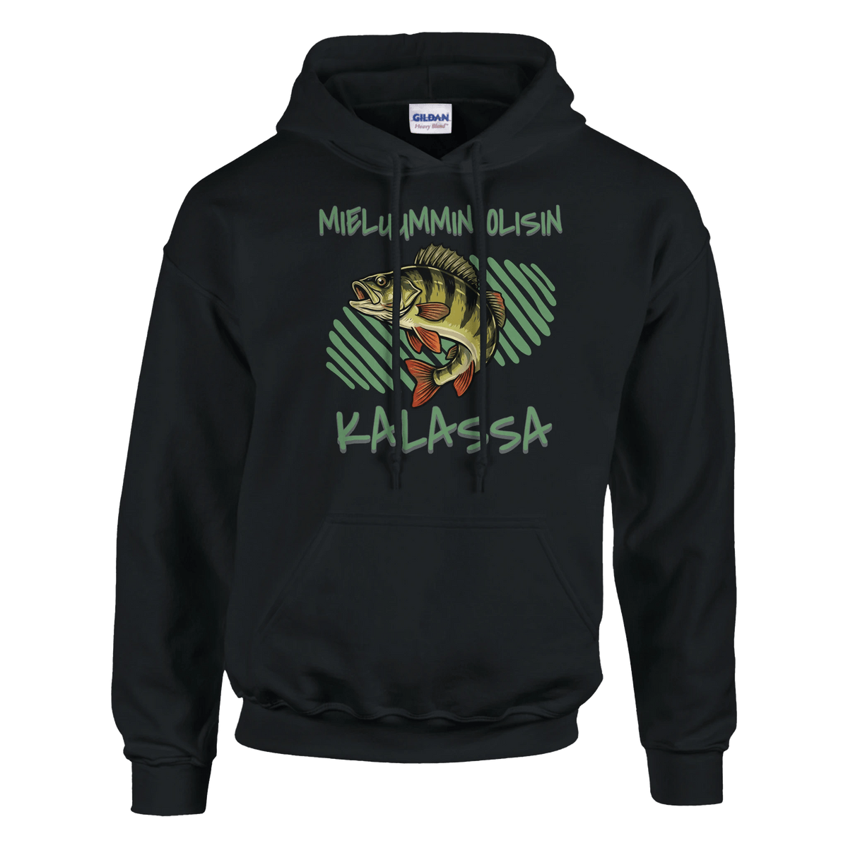 Mieluummin Olisin Kalassa - Ahven - Huppari - Mun Paita