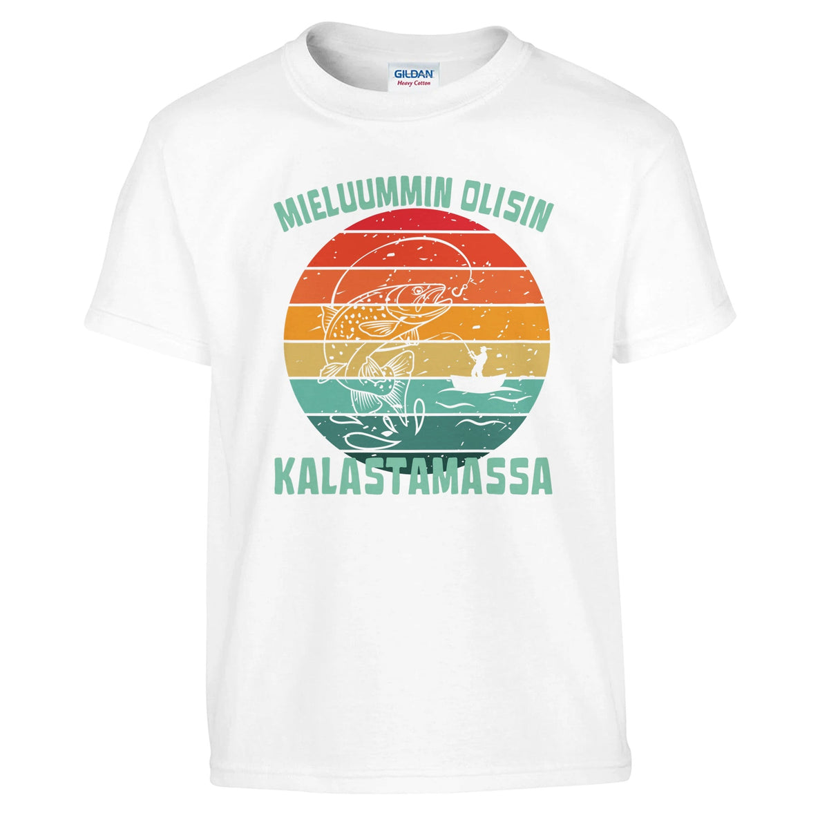 Mieluummin Olisin Kalastamassa v.1 - Nuorten Paita - Mun Paita