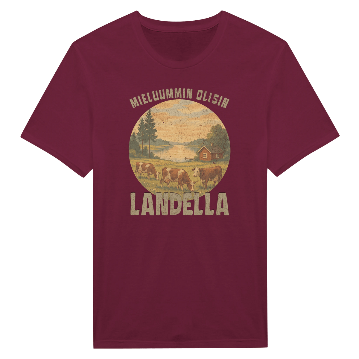 Mieluummin Olisin Landella 2 - Miesten T - paita - Mun Paita