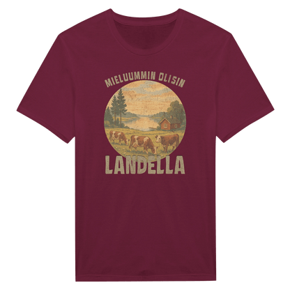 Mieluummin Olisin Landella 2 - Miesten T - paita - Mun Paita