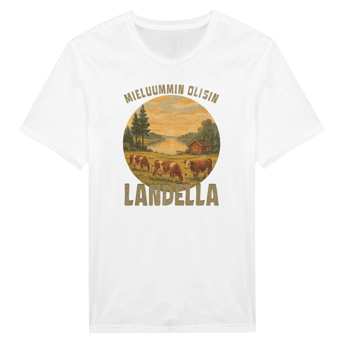 Mieluummin Olisin Landella 2 - Miesten T - paita - Mun Paita