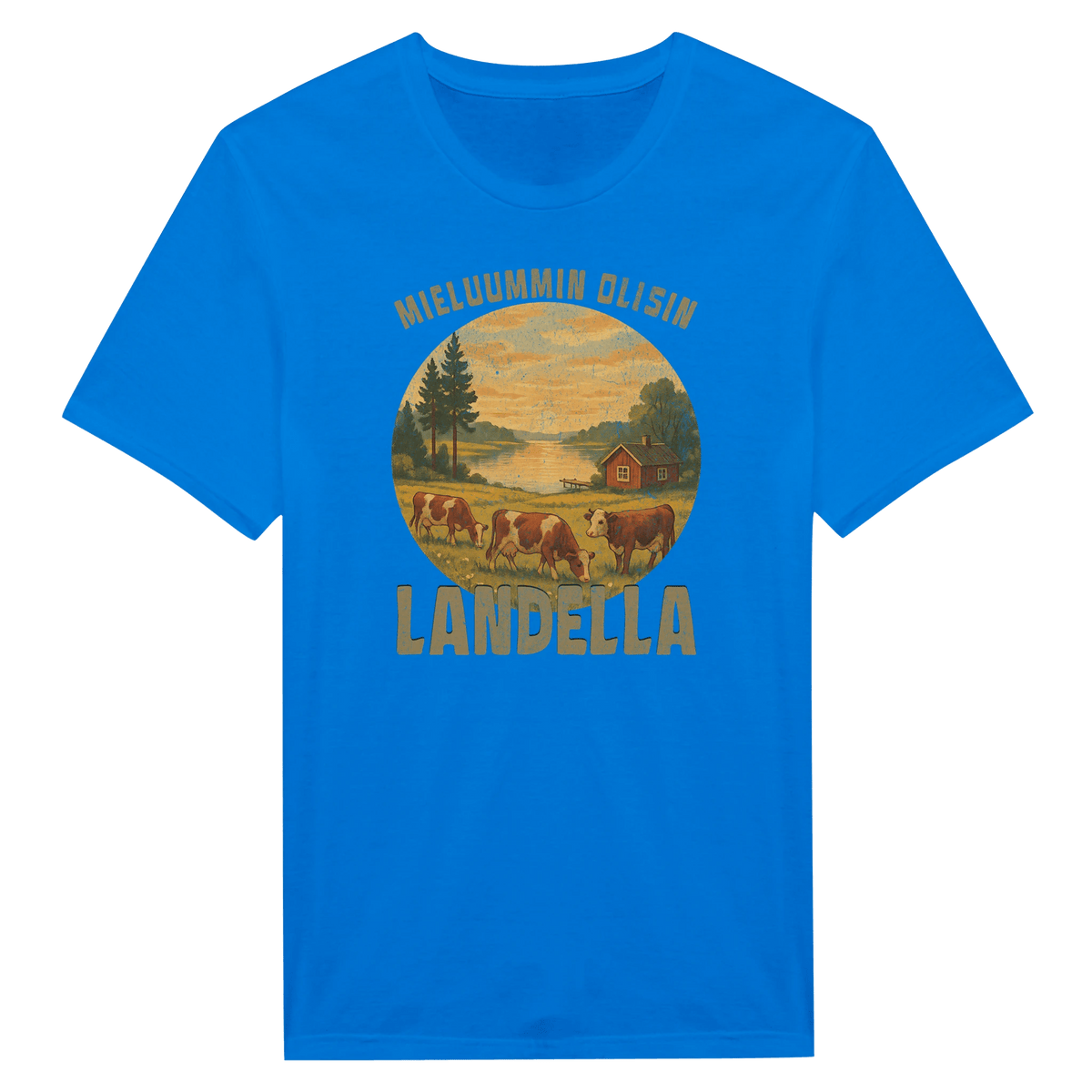 Mieluummin Olisin Landella 2 - Miesten T - paita - Mun Paita