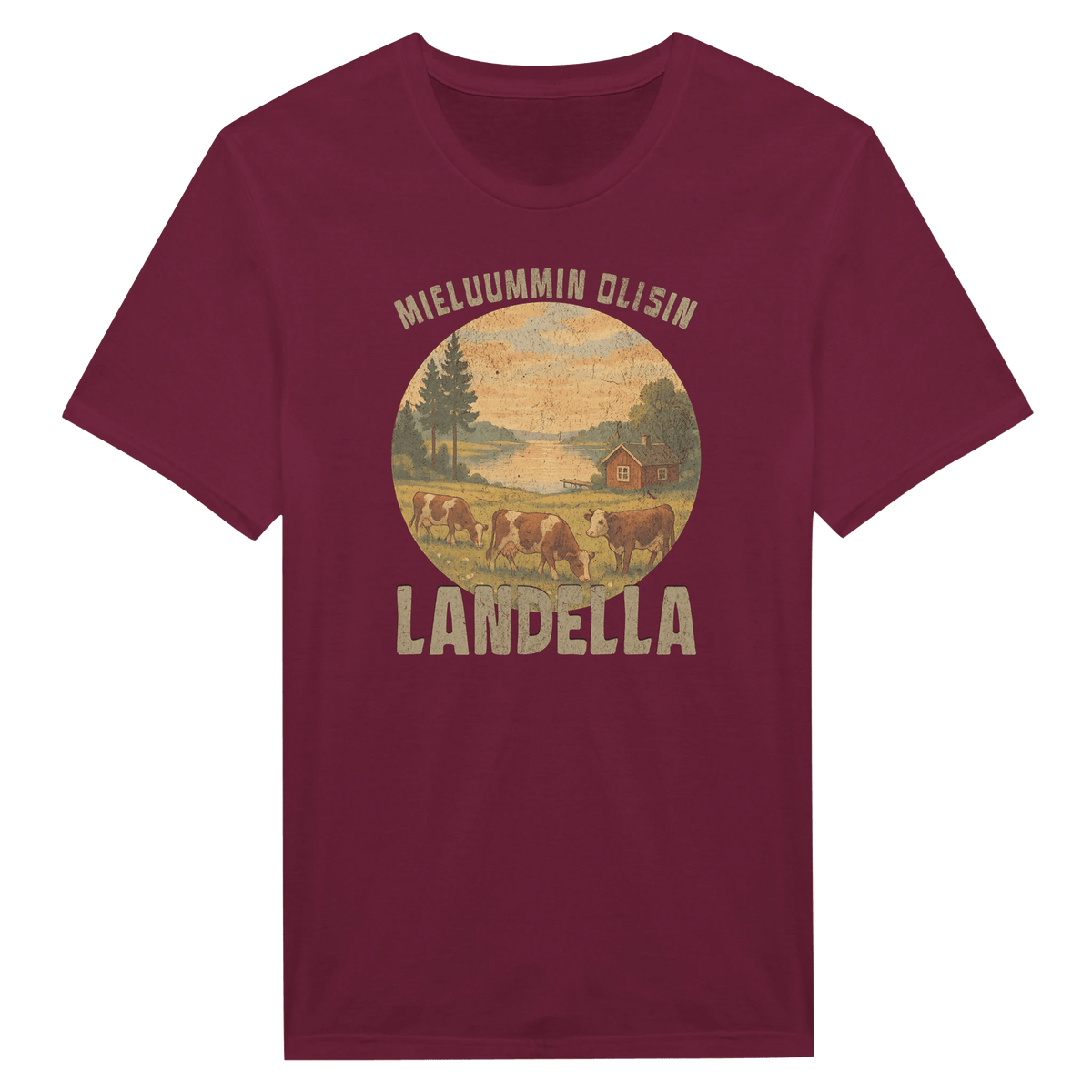 Mieluummin Olisin Landella 2 - Miesten T - paita - Mun Paita