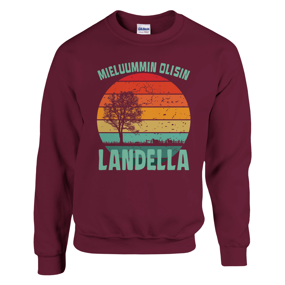 Mieluummin Olisin Landella - Collegepaita - Mun Paita