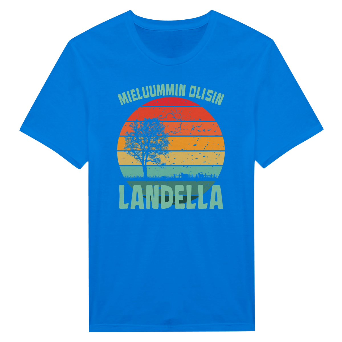 Mieluummin Olisin Landella - Miesten T - paita - Mun Paita