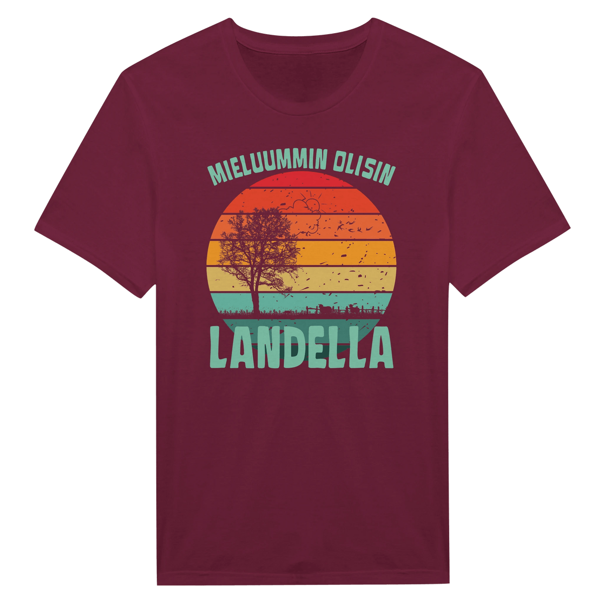 Mieluummin Olisin Landella - Miesten T - paita - Mun Paita