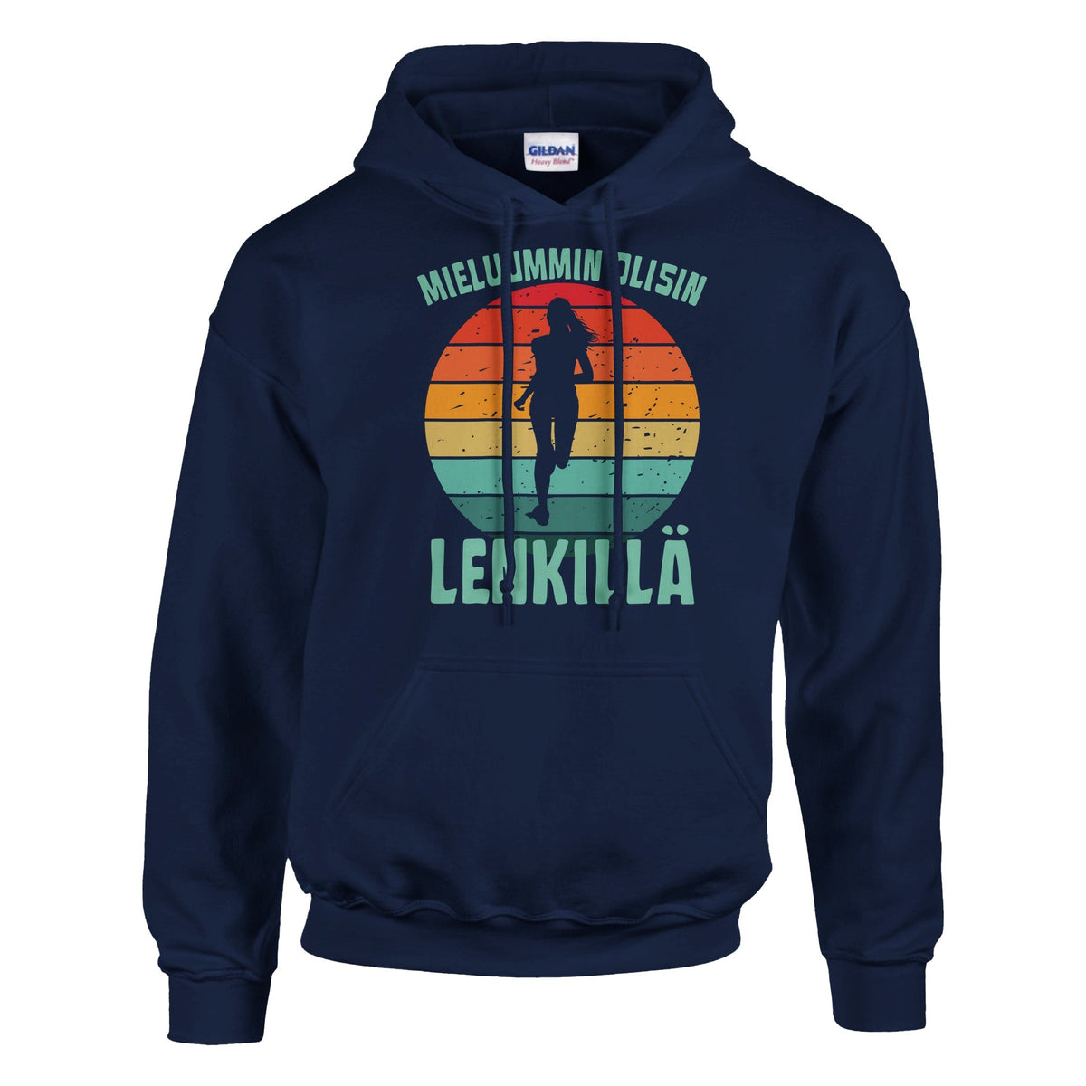Mieluummin Olisin Lenkillä Naishahmo - Huppari - Mun Paita