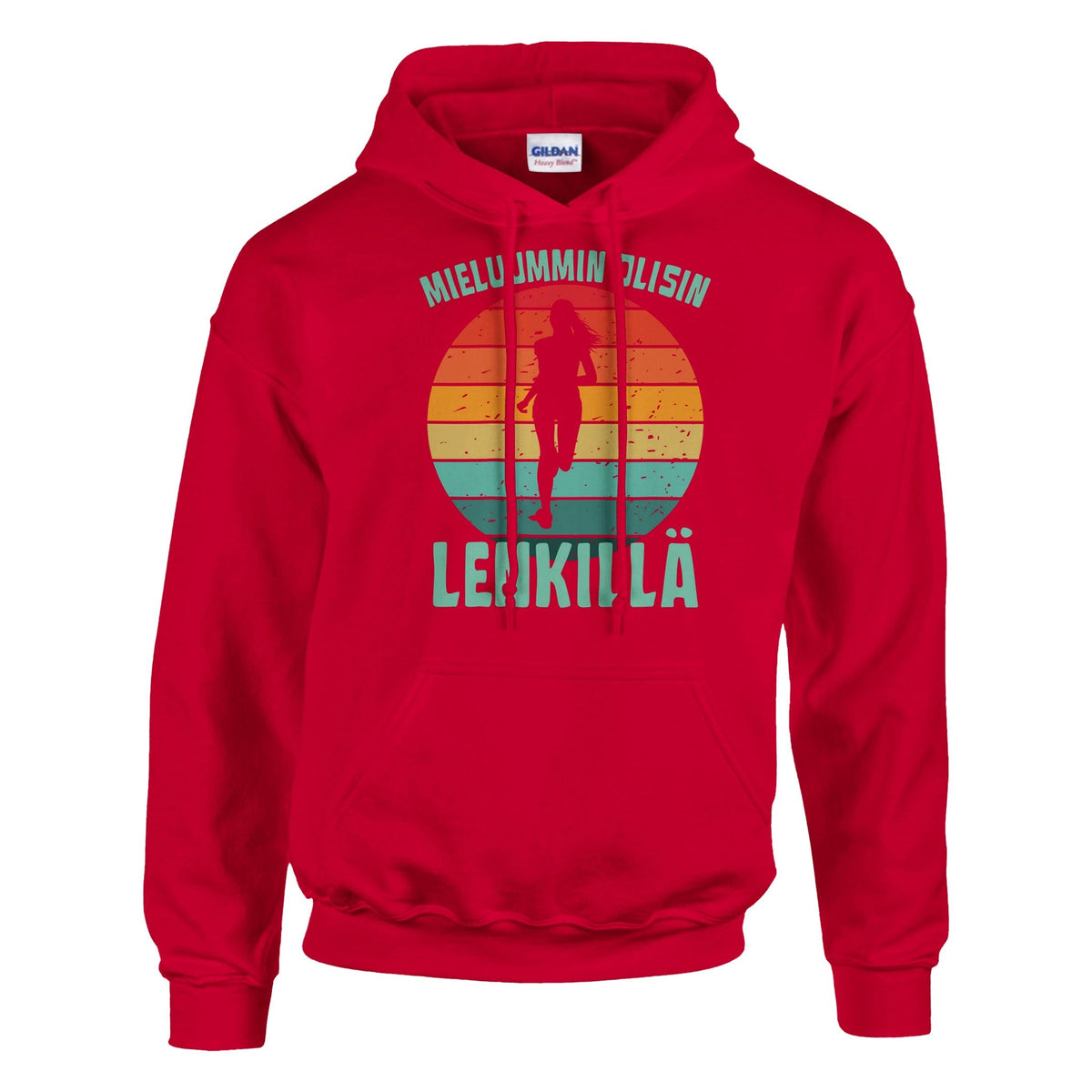 Mieluummin Olisin Lenkillä Naishahmo - Huppari - Mun Paita