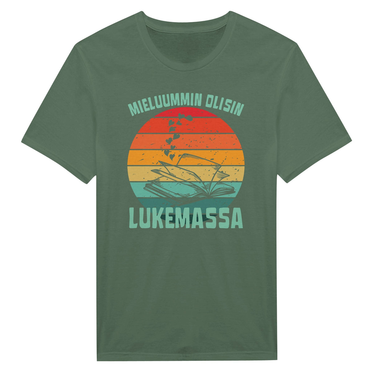 Mieluummin Olisin Lukemassa - Miesten T - paita - Mun Paita