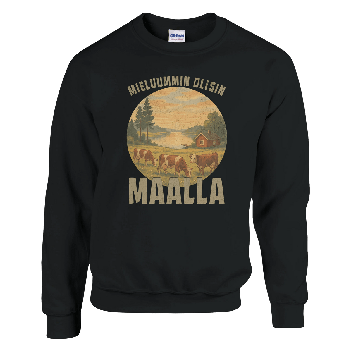 Mieluummin Olisin Maalla 2 - Collegepaita - Mun Paita