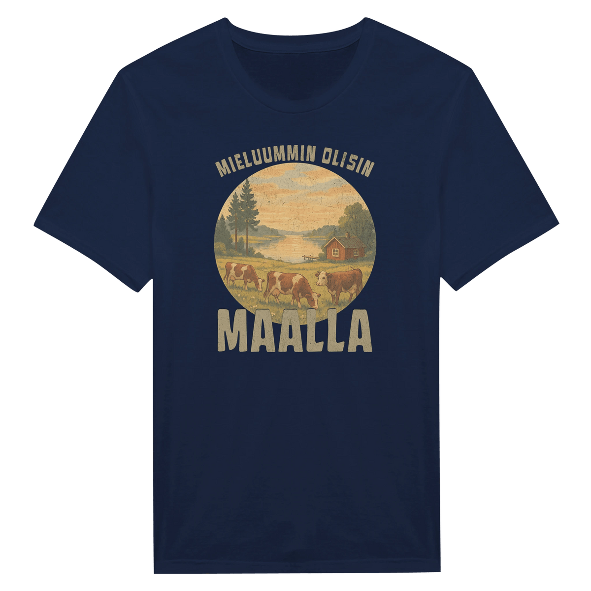 Mieluummin Olisin Maalla 2 - Miesten T - paita - Mun Paita