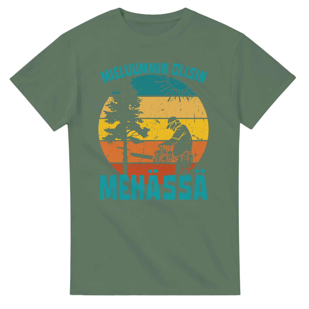 Mieluummin Olisin Mehässä - 3XL - 5XL T - Paita - Mun Paita
