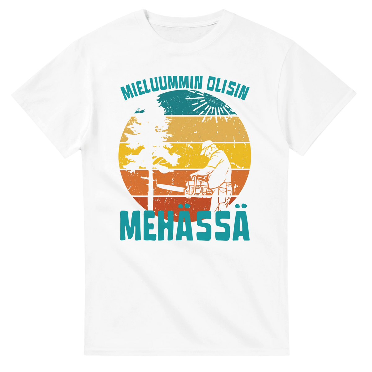 Mieluummin Olisin Mehässä - 3XL - 5XL T - Paita - Mun Paita